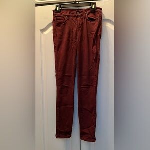 PAIGE Women’s Fig Wine Denim Ankle Skinny Jeans, Size 26